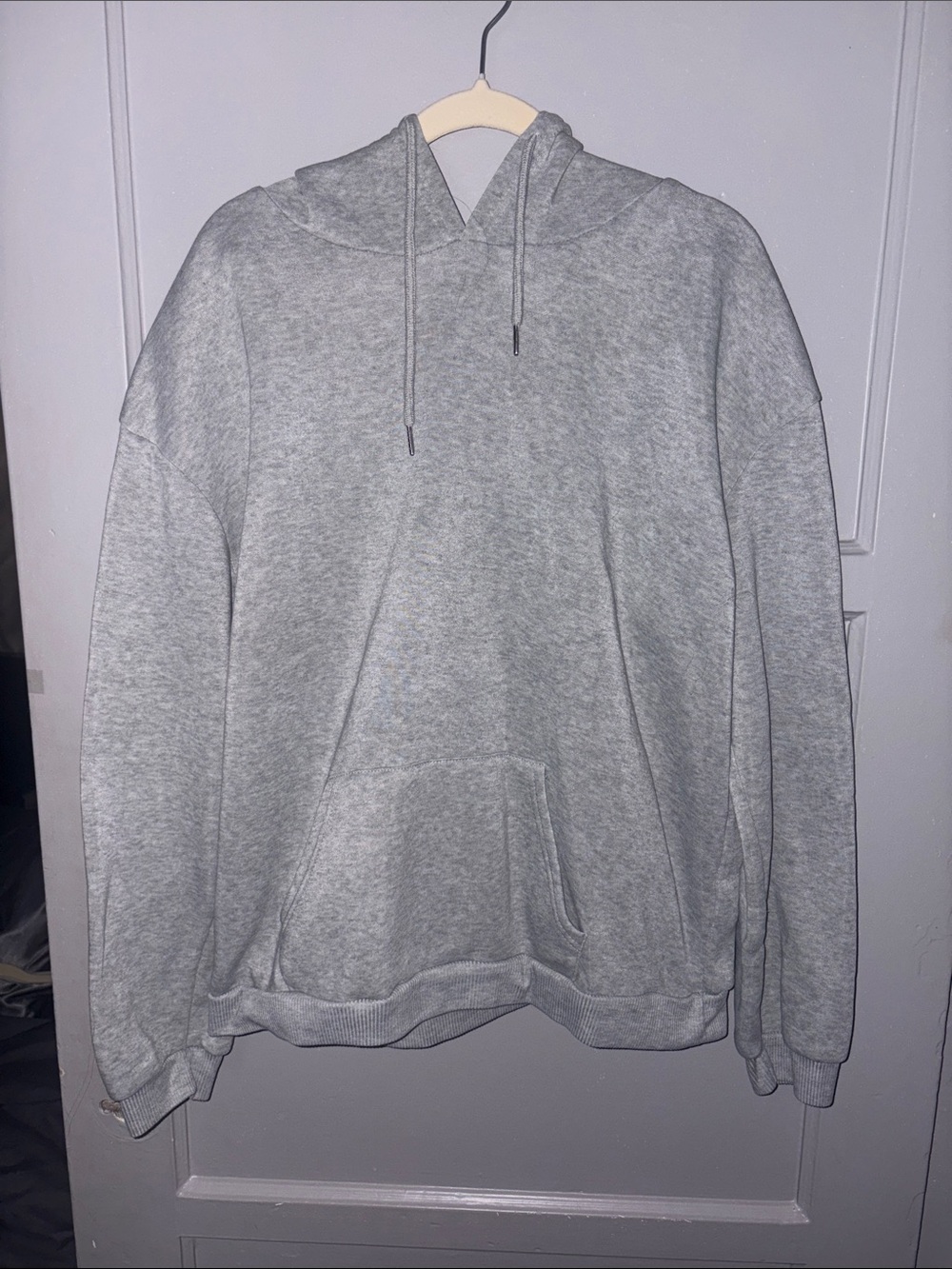 SHEIN Light Gray Pullover Hoodie